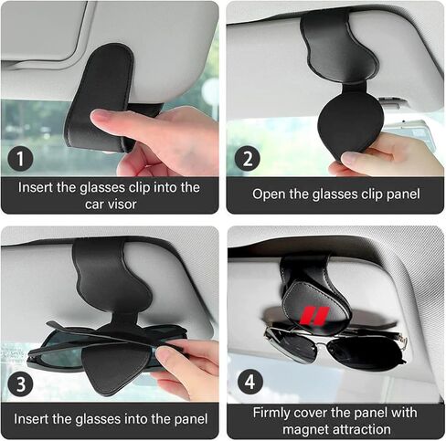 Sunglasses Holder Suit for Chevy Camaro RS Accessories, Leather Magnetic Glasses Mount Holder Eyeglasses Sunglasses Clip Visor Accessories for Chevy RS Owners in Saudi Arabia