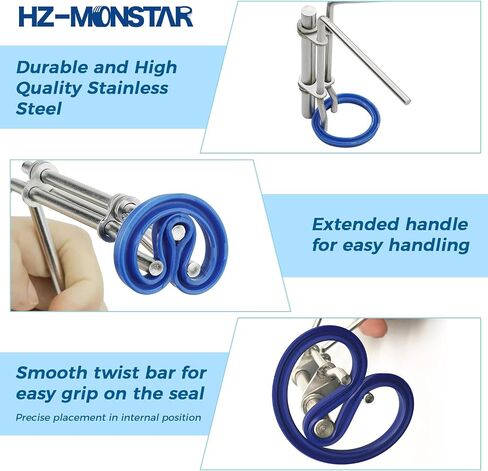 3 Pcs Hydraulic Cylinder Piston Rod Seal Installation Tool, Seal Twister Installation Tool Set, U-Cup Rod Seal Installation Tool Kits Universal J05321-S/M/L in Saudi Arabia