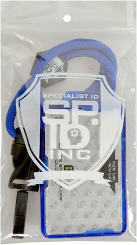 Specialist ID Detachable Lanyard and Identity Stronghold 2-Card RFID Blocking Badge Holder - 2 Sided/Blocks 13.56MHz Signal - Double Sided - Secure CAC PIV TWIC Card Holder (Black) in Saudi Arabia