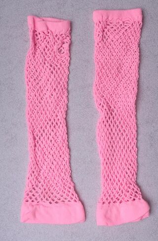 2 Pairs Fingerless Fishnet Gloves for Women 80s Retro Stretchy Mesh Gloves for Girls Costume Parties in Saudi Arabia