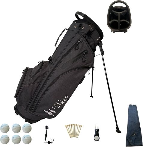 Tall Pines Golf Premium Canvas Hybrid Cart/Carry Stand Bag with Golf Accessories Bundle in Saudi Arabia