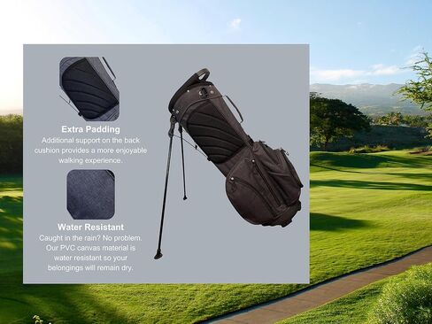 Tall Pines Golf Premium Canvas Hybrid Cart/Carry Stand Bag with Golf Accessories Bundle in Saudi Arabia
