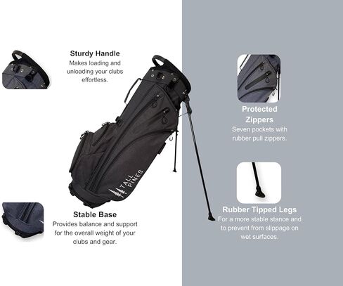 Tall Pines Golf Premium Canvas Hybrid Cart/Carry Stand Bag with Golf Accessories Bundle in Saudi Arabia