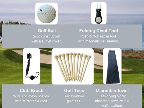 Tall Pines Golf Premium Canvas Hybrid Cart/Carry Stand Bag with Golf Accessories Bundle in Saudi Arabia