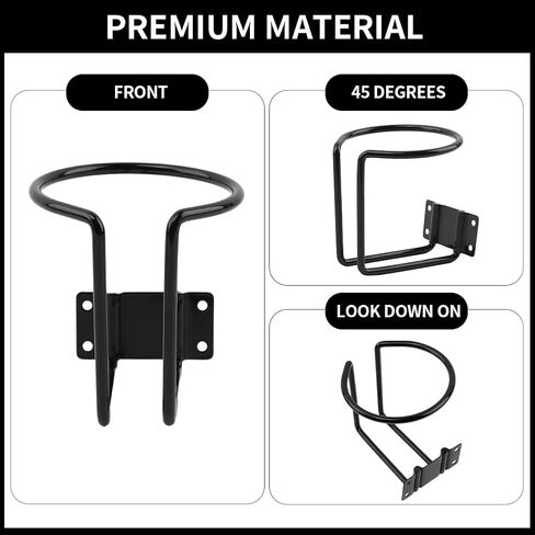 Boat Cup Holder, 4pcs Stainless Steel Universal Drink Holders, Wall Mounted Cup Holders for RV Yacht Boat,Truck, Boat Cup Holders for Beverage Bottles Cans Mugs(Black) in Saudi Arabia