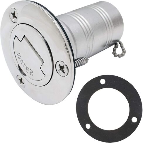 Yanyu 1-1/2 بوصة (38 مم) ملء سطح القارب المائي/حشو الوجه ومفتاح أقل غطاء بحري 316 من الفولاذ المقاوم للصدأ قافلة اليخوت مع براغي، حلقة دائرية احتياطية وحشية مطاطية in Kuwait