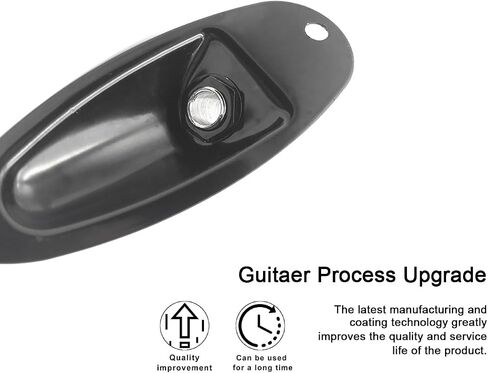 Guitar Input Jack Socket Output Jack Mono Loaded Boat Style 1/4 Inch with Screws for Fender Stratocaster Strat St Electric Guitar Replacement Parts (Black) in Saudi Arabia