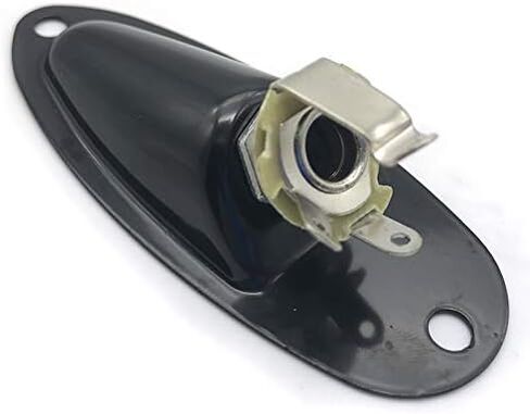 Guitar Input Jack Socket Output Jack Mono Loaded Boat Style 1/4 Inch with Screws for Fender Stratocaster Strat St Electric Guitar Replacement Parts (Black) in Saudi Arabia