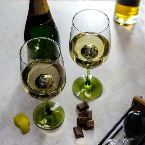 Wine Chilling Spheres with Case, Keeps Your Wine Cold Without Watering Down, Gift for Wine Lover, Wine Accessory, Rose, White, or Red Wine (Silver) in Saudi Arabia