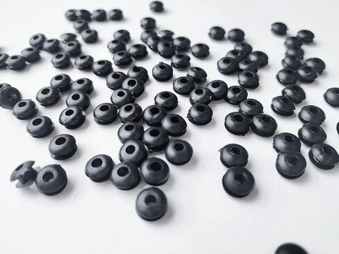 100 حزمة من Masmoc تناسب فتحات قطرها 1/4 بوصة - قابس فتحة حلقة مطاطية معرف 1/8 بوصة، حلقات مطاطية صناعية لحماية الأسلاك، حلقة توصيل جدار الحماية in Kuwait