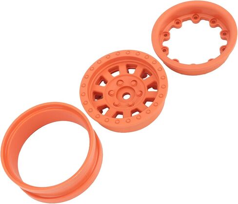 حافة عجلة Beadlock، حافة عجلة RC قابلة لإعادة الاستخدام مقاس 1.9 بوصة لسيارة RC 1/10 (برتقالي) in Kuwait