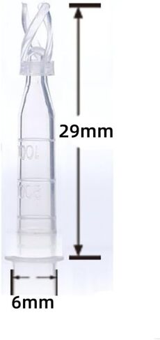 إدراج قارورة HPLC، 9-425 قارورة إدراج بلاستيكية تناسب قارورة عينة تلقائية 2 مل، إدراج بلاستيكي شفاف مع زنبرك بولي، حجم 250ul، 6 * 29 مم، حزمة من 100 in Kuwait