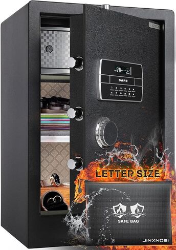 Large Safe Box,4.2 Cubic Feet Home Safes with Fireproof Waterproof Safe Bag,27.6in Big Security Vault with Electronic Keypad Digital Lock for Home Office Hotel use in Saudi Arabia