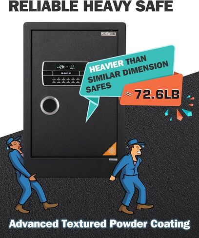 Large Safe Box,4.2 Cubic Feet Home Safes with Fireproof Waterproof Safe Bag,27.6in Big Security Vault with Electronic Keypad Digital Lock for Home Office Hotel use in Saudi Arabia