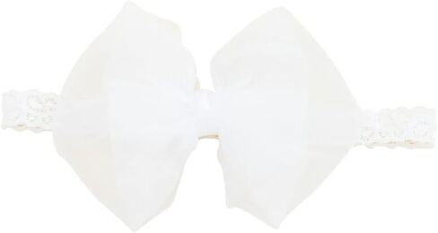 Baby Girls Bow Headband Lace Cute Bow-knot Hair Band Elastic Toddler Newborn Infants Birthday Festival Party Head Wrap Accessories (Style 1) in Saudi Arabia