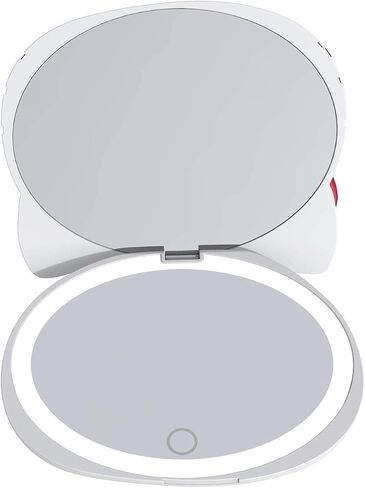 Impressions Vanity Hello Kitty Kawaii Compact Mirror with Touch Sensor Switch for Purse, LED Makeup Mirror with 2X Magnifying Top and Adjustable Brightness (White) in Saudi Arabia