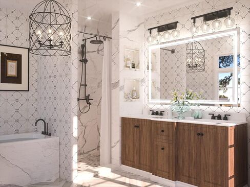 Keonjinn LED Mirror for Bathroom 20" x 28" with Frontlit and Backlit, Stepless 3 Colors Temperature & Dimmable LED Wall Mirror, Double Light Strips, UL Listed LED Driver, Anti fog Frameless LED Mirror in Saudi Arabia