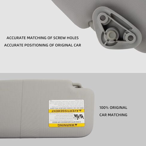 Dasbecan Grey Driver Left Side Sun Visor Compatible with Subaru Forester 2009 2010 2011 2012 2013 Replaces# 92011SC033LO in Saudi Arabia