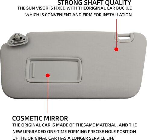 Dasbecan Grey Driver Left Side Sun Visor Compatible with Subaru Forester 2009 2010 2011 2012 2013 Replaces# 92011SC033LO in Saudi Arabia