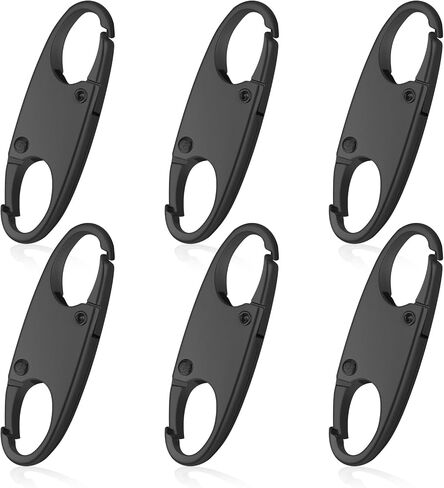 6pcs Zipper Locks Anti Theft, Small Mini Carabiner Clip, Dual Opening Replacement Zipper Pull, S Biner Clip for Backpacks Camping Fishing Traveling Outdoor Sports in Saudi Arabia