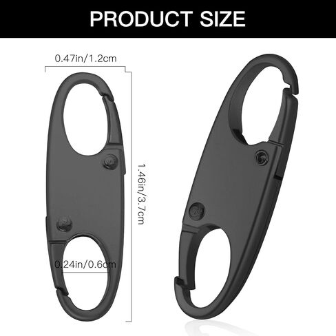 6pcs Zipper Locks Anti Theft, Small Mini Carabiner Clip, Dual Opening Replacement Zipper Pull, S Biner Clip for Backpacks Camping Fishing Traveling Outdoor Sports in Saudi Arabia