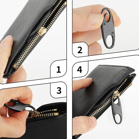 6pcs Zipper Locks Anti Theft, Small Mini Carabiner Clip, Dual Opening Replacement Zipper Pull, S Biner Clip for Backpacks Camping Fishing Traveling Outdoor Sports in Saudi Arabia