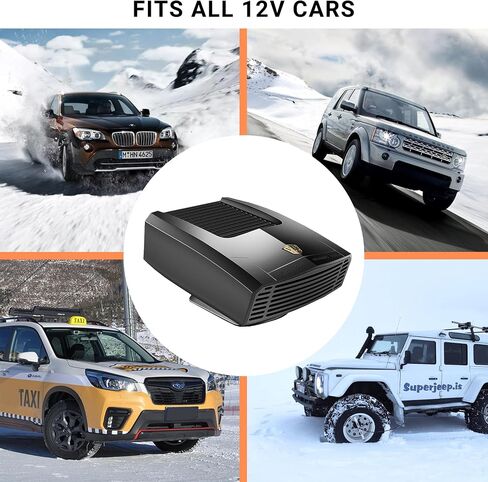 Car Heater - Portable Heater for Car, 12V 150W Car Heater That Plugs Into Cigarette Lighter, Car Defroster Windshield Demister, Auto Defogger 360° Rotatable Heater for Car, SUV, Jeeps, Trucks, MPV in Saudi Arabia