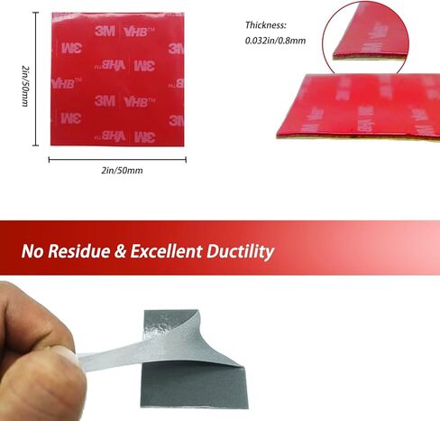Heavy Duty Mounting Tape, 2Pcs Strong Double Sided Tape Automotive, Waterproof Adhesive Foam Tape for Outdoor Indoor, Picture Hanging Strips Sticky Tape for Wall, Crafts, Temperature Resistant in Kuwait