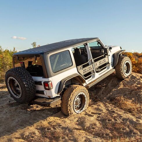 ARIES 2563001 Jeep Wrangler JL Heavy-Duty Adjustable Rear Door Spare Tire Carrier for Up to 37-Inch Wheels in Saudi Arabia