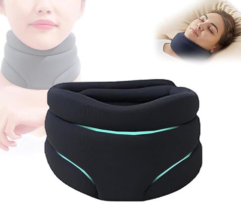 دعامة عنق الرحم، دعامة عنق الرحم لـ S-noring، دعامة الرقبة للنوم، رغوة ناعمة، دعامة الرقبة لدعم الرقبة للنساء والرجال، دعامة رقبة إسفنجية ناعمة، طوق عنق الرحم العالمي، رقبة قابلة للتعديل (أسود) in Kuwait