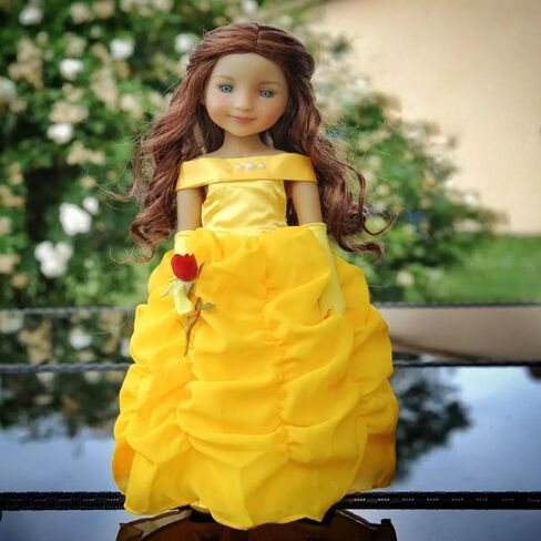 Emily Rose 14 Inch Doll Clothes - 5 PC 14" Doll Princess Costume Dress Ball Gown with Matching Gloves Doll Shoes Accessories! | Compatible with 14" Hard-Bodied Wellie Wishers Dolls in Saudi Arabia