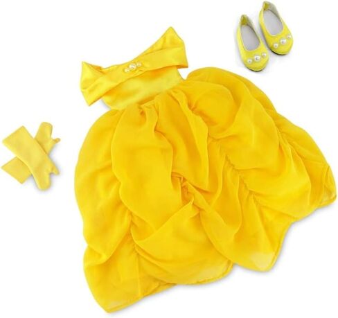 Emily Rose 14 Inch Doll Clothes - 5 PC 14" Doll Princess Costume Dress Ball Gown with Matching Gloves Doll Shoes Accessories! | Compatible with 14" Hard-Bodied Wellie Wishers Dolls in Saudi Arabia