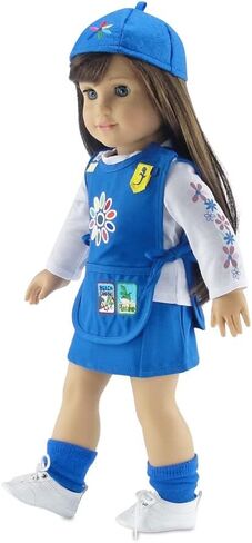 Emily Rose Doll Clothes | Value Pack - 3 18-inch Doll Girl Scout Inspired Modern Uniforms, Including Daisy, Brownie and Junior Scout Outfits | Compatible with 18" American Girl Dolls in Kuwait