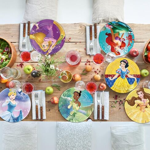 60pcs Princess Birthday Party Plates Princess Birthday Party Supplies Favors Princess Birthday Birthday Baby Shower Decor (7in) in Kuwait