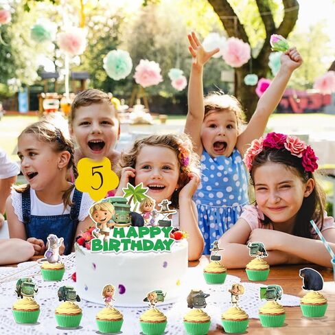 زينة حفلة عيد ميلاد شاحنة القمامة، 25 قطعة من أعلى كعكة شاحنة القمامة ومجموعات أغطية الكب كيك لشاحنة القمامة لوازم حفلات أعياد الميلاد للأطفال لتزيين حفلات أعياد الميلاد in Saudi Arabia