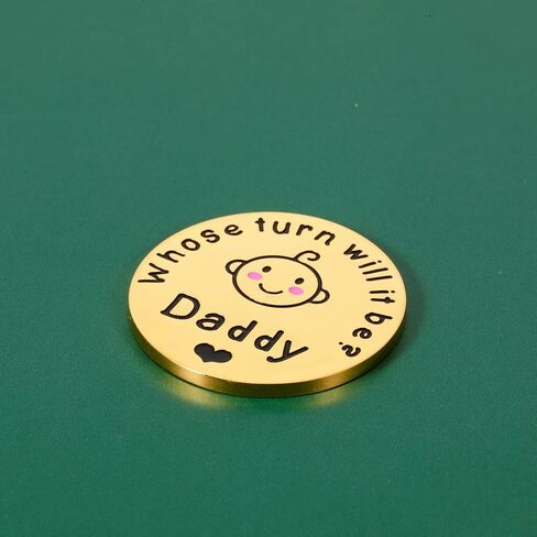 Fun New Parents Decision Coin Gifts for Mom Dad Baby Shower First Time Mommy Daddy to Be Newborn Baby Gift Pregnancy Birthday Fathers Mothers Day Christmas for Women Men Coin Present Double Sided in Saudi Arabia