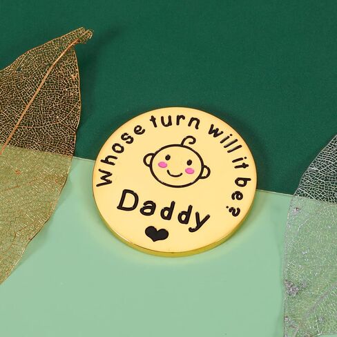 Fun New Parents Decision Coin Gifts for Mom Dad Baby Shower First Time Mommy Daddy to Be Newborn Baby Gift Pregnancy Birthday Fathers Mothers Day Christmas for Women Men Coin Present Double Sided in Saudi Arabia