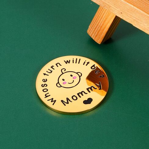 Fun New Parents Decision Coin Gifts for Mom Dad Baby Shower First Time Mommy Daddy to Be Newborn Baby Gift Pregnancy Birthday Fathers Mothers Day Christmas for Women Men Coin Present Double Sided in Saudi Arabia