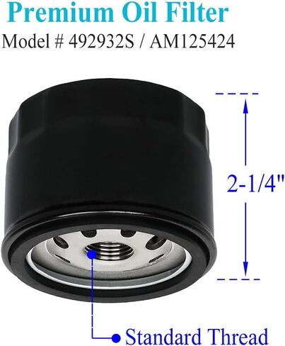 4 عبوات من فلتر الزيت 52 050 02-S يناسب محرك كوهلر، احترافي 52 050 02 5205002S 52 050 02-S1، فلتر زيت جزازة العشب ذو سعة إضافية in Kuwait