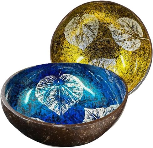 Coconut Bowls, Acai Bowls, Coconut Shell, Shell Bowl, SeaShell Bowl, Acai Bowl Blender, Coco Bowl, Coconut Bowls For Smoothies, Decorative Bowl, Candy Bowl For Office (Leaf Bowl) in Saudi Arabia