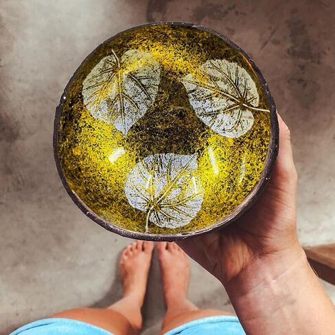 Coconut Bowls, Acai Bowls, Coconut Shell, Shell Bowl, SeaShell Bowl, Acai Bowl Blender, Coco Bowl, Coconut Bowls For Smoothies, Decorative Bowl, Candy Bowl For Office (Leaf Bowl) in Saudi Arabia