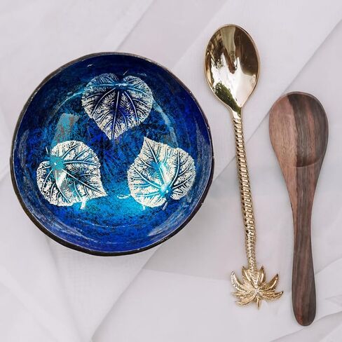 Coconut Bowls, Acai Bowls, Coconut Shell, Shell Bowl, SeaShell Bowl, Acai Bowl Blender, Coco Bowl, Coconut Bowls For Smoothies, Decorative Bowl, Candy Bowl For Office (Leaf Bowl) in Saudi Arabia