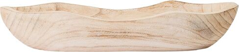 Wood Dough Bowl 17in, Wooden Fruit Bowl, Long Wooden Bowl, Decor Bowl, Potpourri Bowl, Key Bowl, Centerpiece Bowl, Wood Bowl, Wooden Dough Bowl, Wood Tray, Decorative Bowl, Decorative Tray in Saudi Arabia