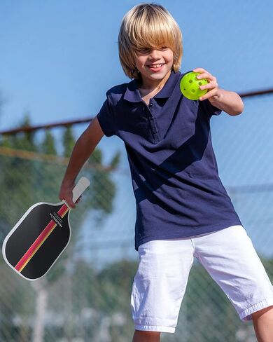 كرات بيكل بول الخارجية - معتمدة من الولايات المتحدة الأمريكية (USAPA) للعب في البطولات، 4/9 عبوات، أخضر نيون/أصفر، كرة منافسة 40 فتحة، هدايا مجداف كرة مخلل للمبتدئين والمحترفين in Kuwait