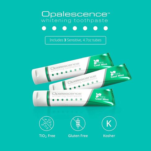 Opalescence Whitening Toothpaste for Sensitive Teeth - Oral Care, Mint Flavor, Gluten Free - 3 Pack in Saudi Arabia