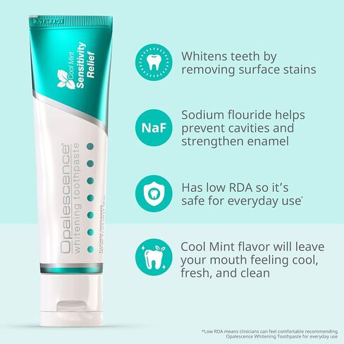 Opalescence Whitening Toothpaste for Sensitive Teeth - Oral Care, Mint Flavor, Gluten Free - 3 Pack in Saudi Arabia