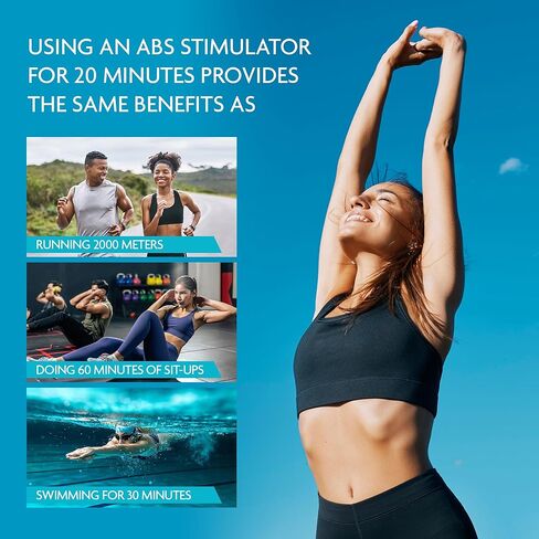 جهاز Ab Stimulator التكتيكي X Abs: معدات تمرين عضلات البطن، جهاز تمارين البطن المحمول، معدات اللياقة البدنية للرجال والنساء، قابلة لإعادة الشحن عبر USB لتدريب البطن/الذراع/الساق في المنزل والمكتب باللون الأسود in Kuwait