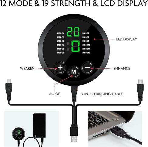 جهاز Ab Stimulator التكتيكي X Abs: معدات تمرين عضلات البطن، جهاز تمارين البطن المحمول، معدات اللياقة البدنية للرجال والنساء، قابلة لإعادة الشحن عبر USB لتدريب البطن/الذراع/الساق في المنزل والمكتب باللون الأسود in Kuwait