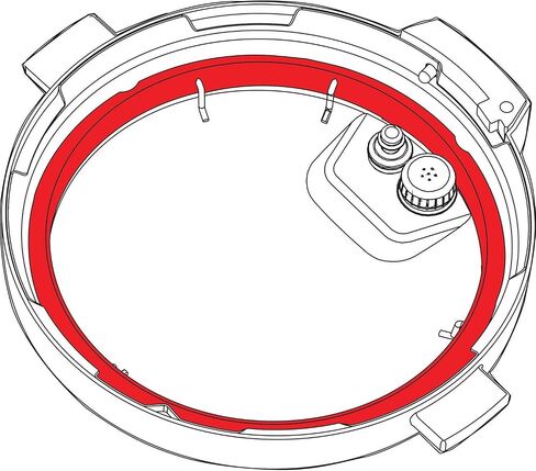 "GJS Gourmet sealing ring or gasket compatible with MIDEA 5 or 6 liter/quart pressure cooker". This ring is not created or sold by Midea. in Saudi Arabia