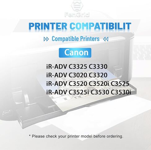 خرطوشة حبر معاد تصنيعها GPR-53 GPR53 متوافقة مع طابعة ImageRunner Advance DX C3325 C3330 C3520 C3525 C3530 C3025 (4 عبوات) in Kuwait